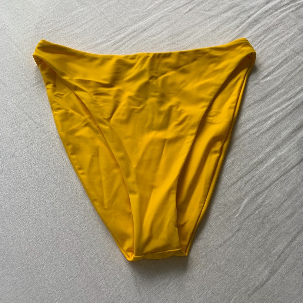 Beach Riot High Cut Yellow Bikini Bottom - Picture 2 of 6